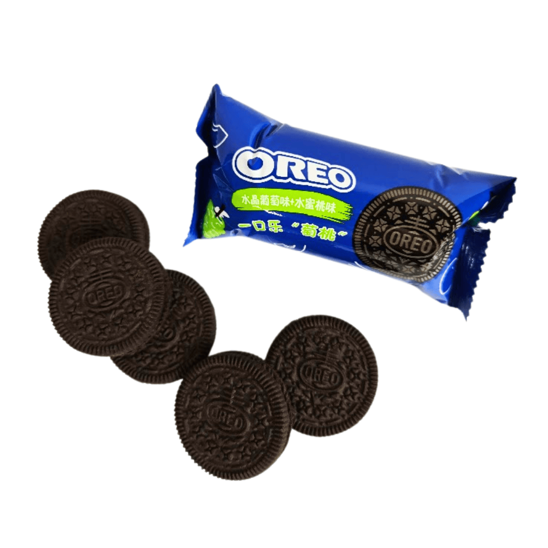 OREO cookies with a blue packaging on a white background